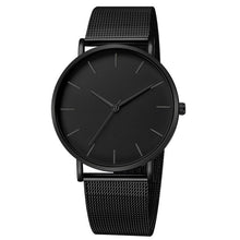 Load image into Gallery viewer, Reloj de cuarzo para hombre, relojes casuales, Reloj Simple de Metal, Reloj de cuarzo, Reloj de malla de acero inoxidable, Reloj erkek kol saati masculino