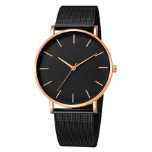 Load image into Gallery viewer, Reloj de cuarzo para hombre, relojes casuales, Reloj Simple de Metal, Reloj de cuarzo, Reloj de malla de acero inoxidable, Reloj erkek kol saati masculino
