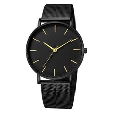 Load image into Gallery viewer, Reloj de cuarzo para hombre, relojes casuales, Reloj Simple de Metal, Reloj de cuarzo, Reloj de malla de acero inoxidable, Reloj erkek kol saati masculino