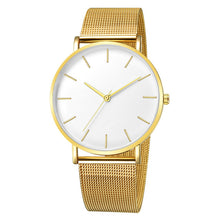 Load image into Gallery viewer, Reloj de cuarzo para hombre, relojes casuales, Reloj Simple de Metal, Reloj de cuarzo, Reloj de malla de acero inoxidable, Reloj erkek kol saati masculino
