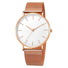 Load image into Gallery viewer, Reloj de cuarzo para hombre, relojes casuales, Reloj Simple de Metal, Reloj de cuarzo, Reloj de malla de acero inoxidable, Reloj erkek kol saati masculino
