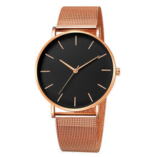 Load image into Gallery viewer, Reloj de cuarzo para hombre, relojes casuales, Reloj Simple de Metal, Reloj de cuarzo, Reloj de malla de acero inoxidable, Reloj erkek kol saati masculino
