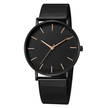 Load image into Gallery viewer, Reloj de cuarzo para hombre, relojes casuales, Reloj Simple de Metal, Reloj de cuarzo, Reloj de malla de acero inoxidable, Reloj erkek kol saati masculino
