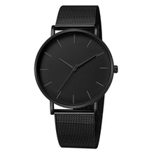 Load image into Gallery viewer, Reloj de cuarzo para hombre, relojes casuales, Reloj Simple de Metal, Reloj de cuarzo, Reloj de malla de acero inoxidable, Reloj erkek kol saati masculino

